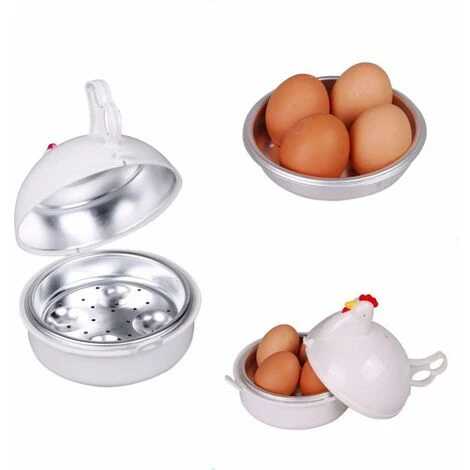 Cuiseur à Oeufs Cuiseur à Oeufs électrique, Forme De Poulet Micro-ondes 4 Vapeur Chaudière Cuiseur Outils De Cuisine – Image 3