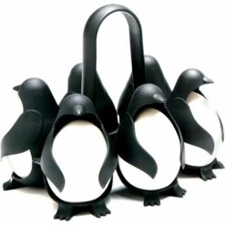 Porte-œufs 3 En 1 Pour Cuisiner, Stocker Et Servir, Cuiseur à œufs En Forme De Pingouin Pour Faire Des œufs Mous Ou Durs, Peut Contenir 6 œufs Pour Une Cuisson Facile Et Un Rangement Au Réfrigérateur.