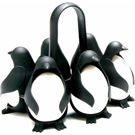 Porte-œufs 3 En 1 Pour Cuisiner, Stocker Et Servir, Cuiseur à œufs En Forme De Pingouin Pour Faire Des œufs Mous Ou Durs, Peut Contenir 6 œufs Pour Une Cuisson Facile Et Un Rangement Au Réfrigérateur.