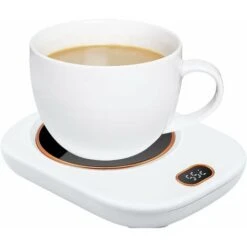 LECHUANG Chauffe-Tasses USB, Plaque Chauffante électrique Portable Petite Tasse Chauffe-Tasses à Bouton Tactile Chauffe-Tasses Avec Câble De Chargement USB Pour La Maison/Bureau/Voyage