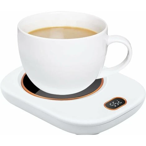 LECHUANG Chauffe-Tasses USB, Plaque Chauffante électrique Portable Petite Tasse Chauffe-Tasses à Bouton Tactile Chauffe-Tasses Avec Câble De Chargement USB Pour La Maison/Bureau/Voyage